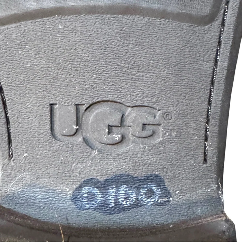 UGG Brown‎ Leather Ankle Boots with Suede Accents